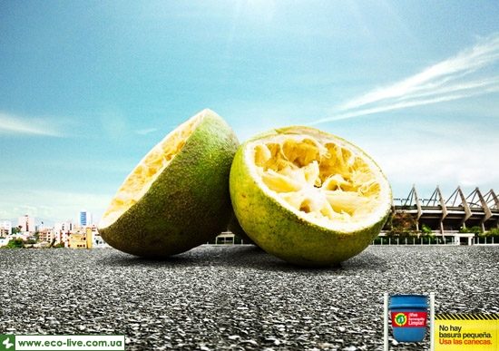 14   eco ads print 550 550x387 Экореклама о мелком мусоре